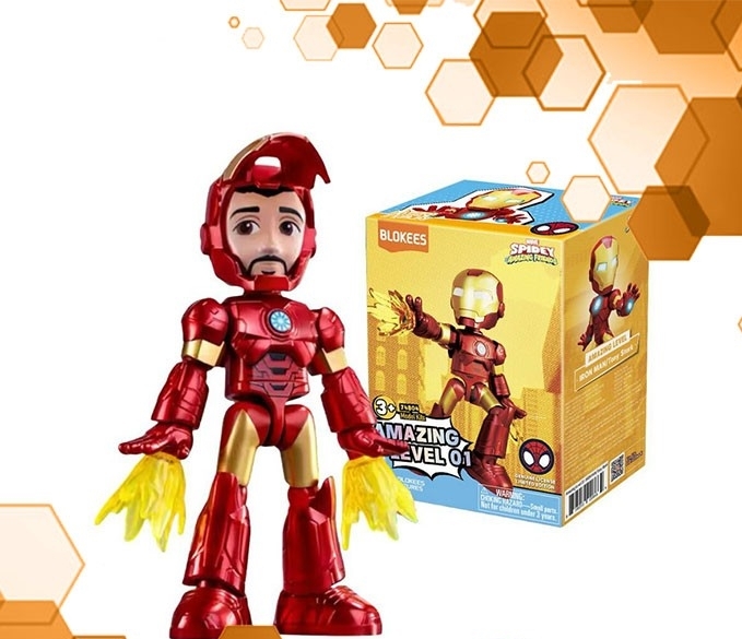 Marvel漫威布鲁可積木 蜘蛛人-可動積木公仔神奇版第一彈 - 鋼鐵人