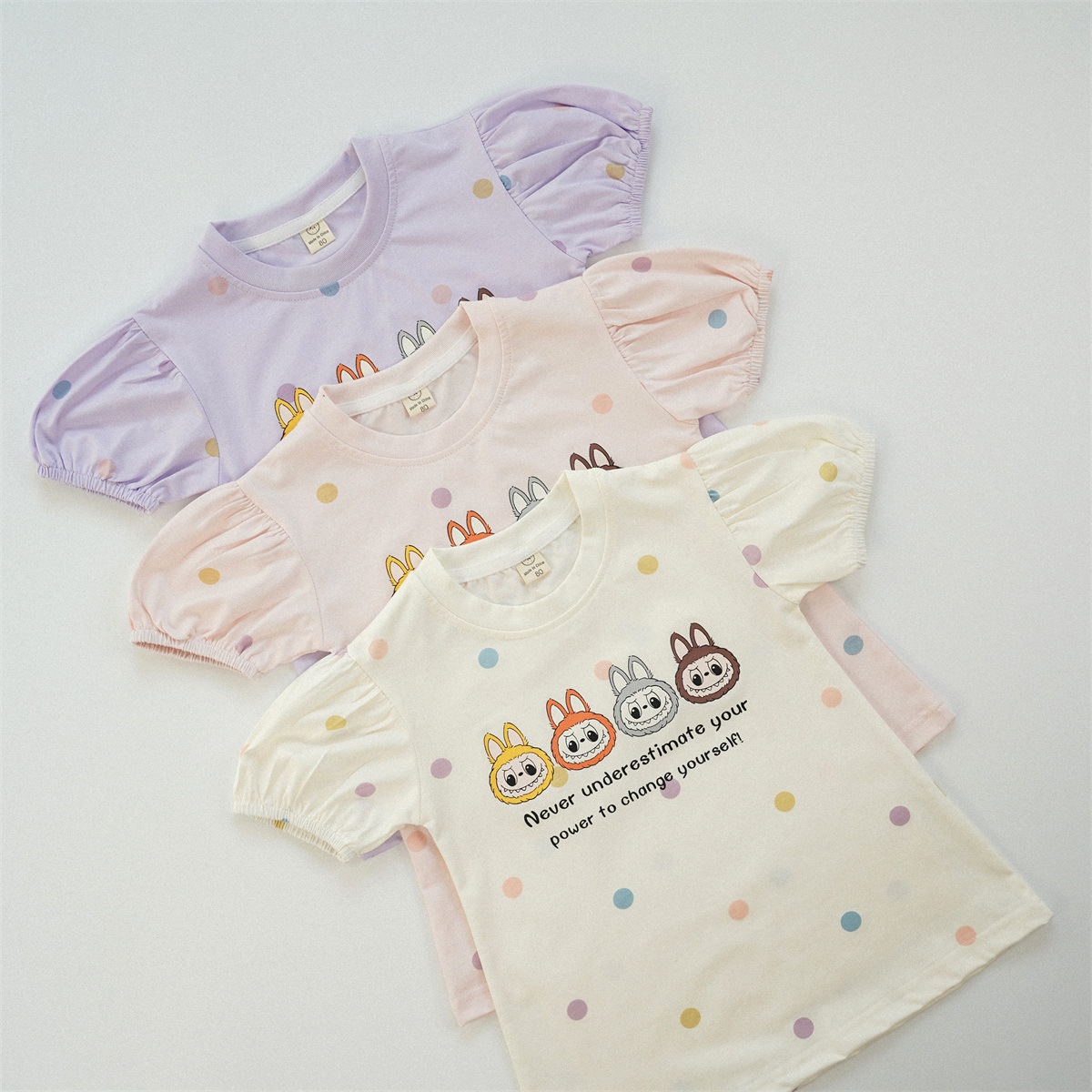 𝐋𝐚𝐛𝐮𝐛𝐮 泡泡袖波點連身裙