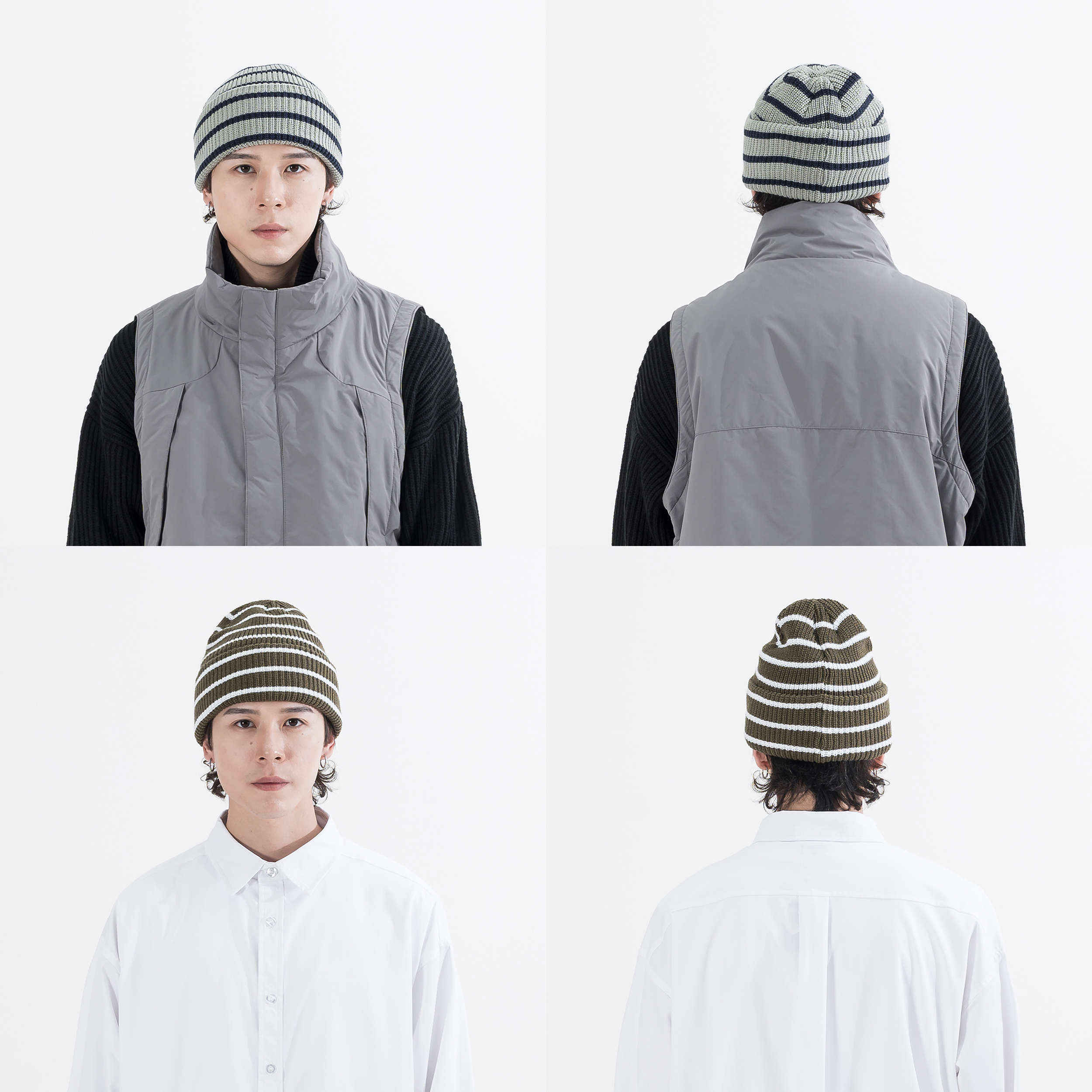 Stripe Beanie 針織 條紋毛帽 [C-B5]