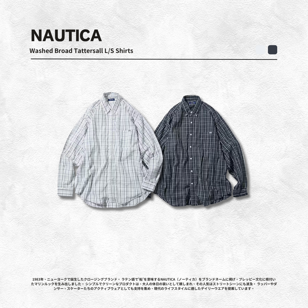 "代購" NAUTICA Washed Broad Tattersall L/S Shirts