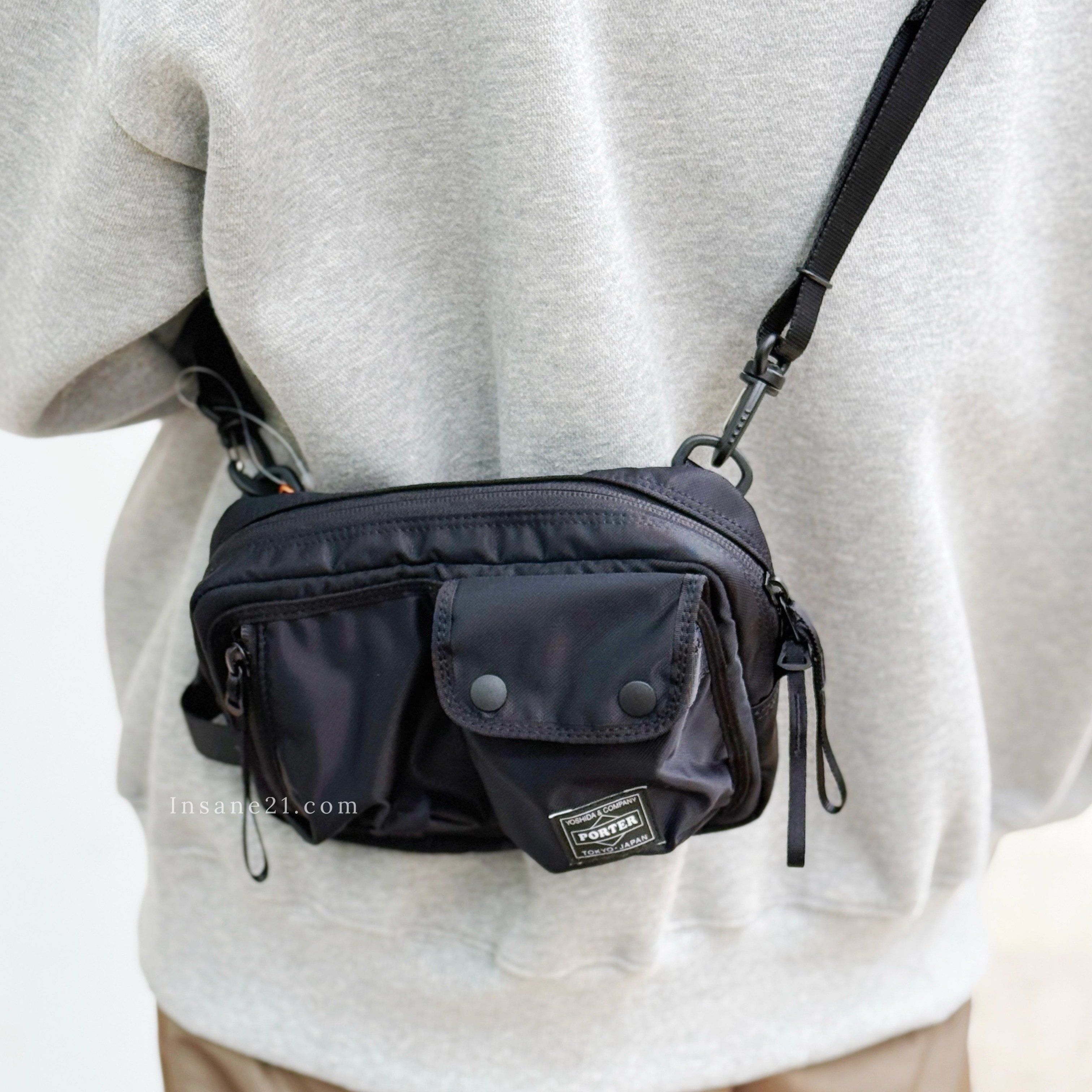 PORTER COMPART 黑 尼龍 小包 斜背包 側背包 538-16166