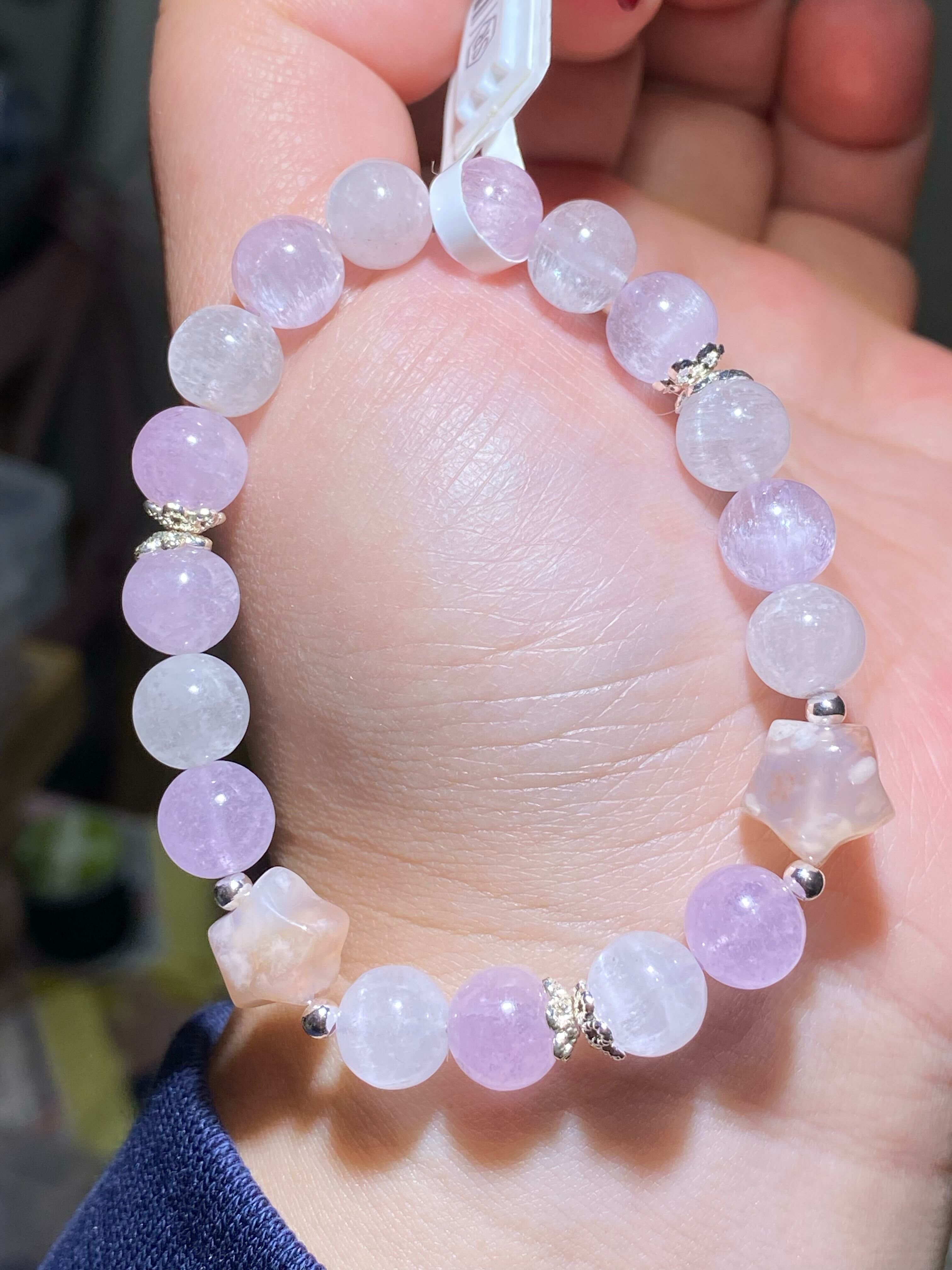 紫鋰輝配櫻花瑪瑙星星DIY