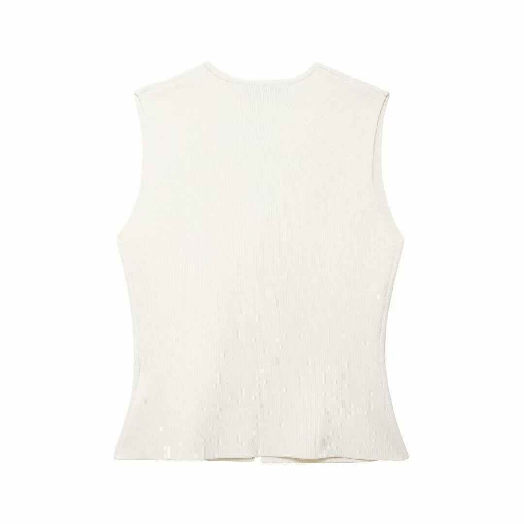 老前風 金釦針織背心(藍/黑/白/酒紅)