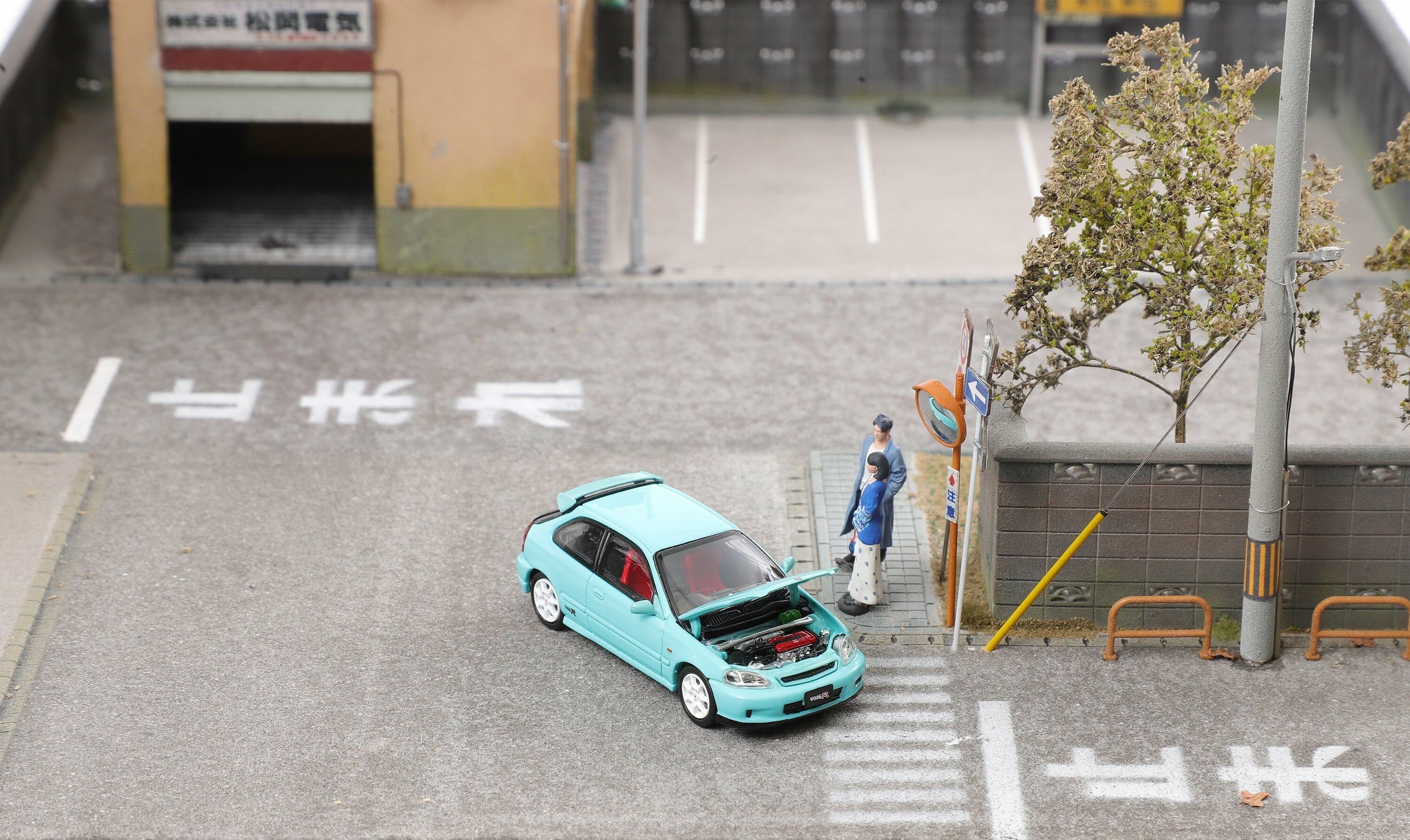 1/64 Model 1 Honda Civic Type R EK9 Custom Colour Eggshell Blue (C33303 )