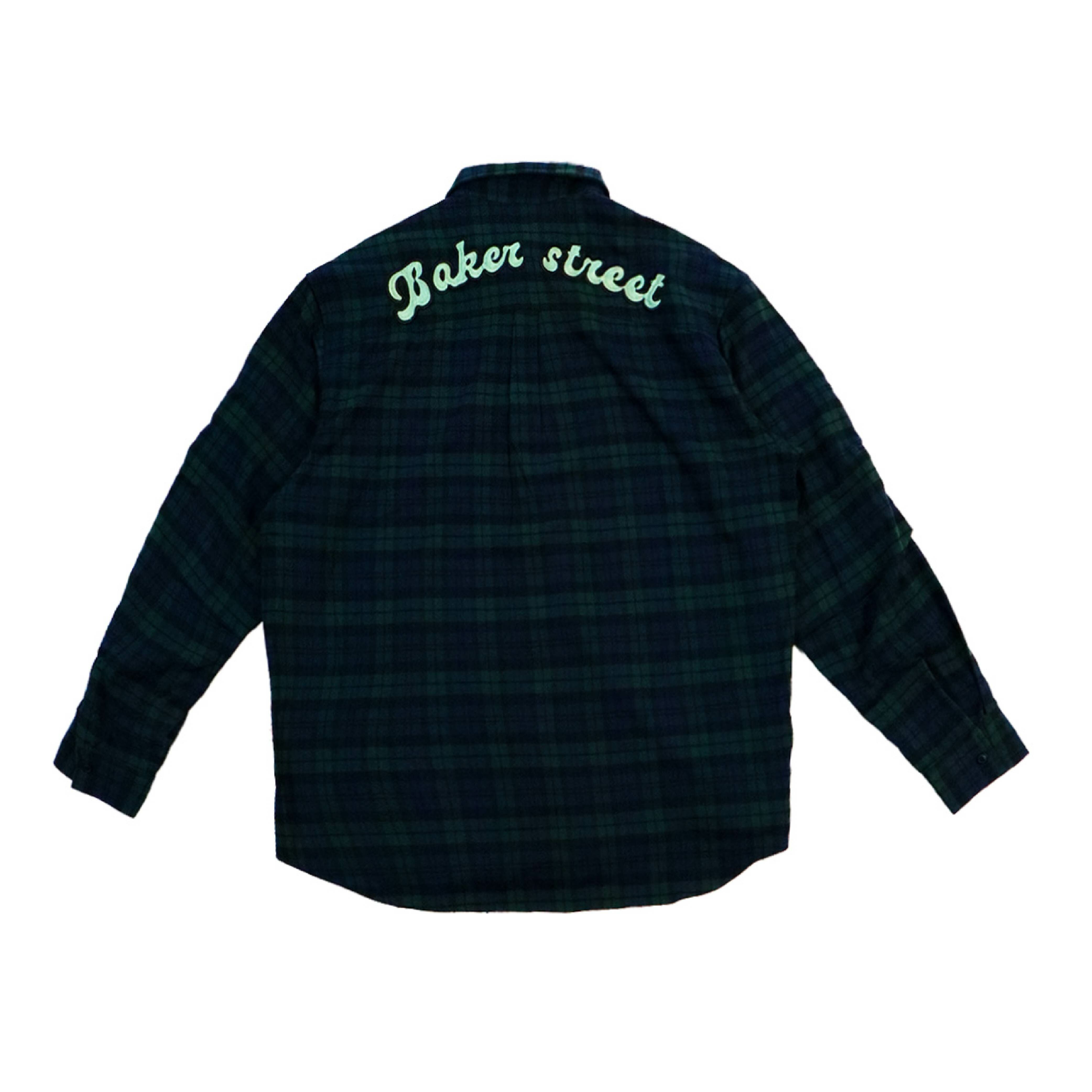 羊駝出頭天格紋襯衫