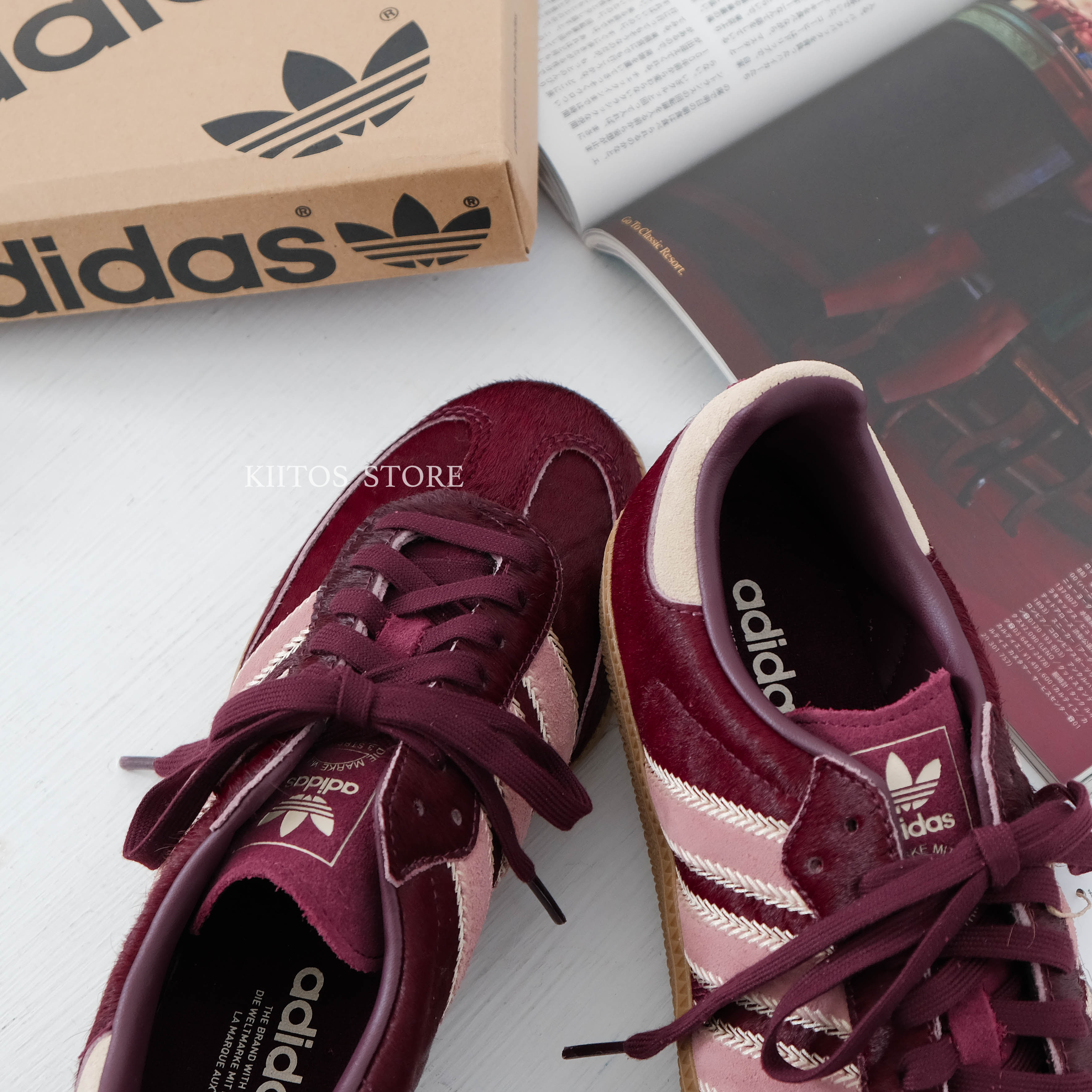 【現貨出清】 ADIDAS SAMBA OG "MAROON SAND STRATA PONY" 馬毛 勃根地 酒紅色 灰粉 焦糖底 絨毛 女鞋 JP5330 25cm