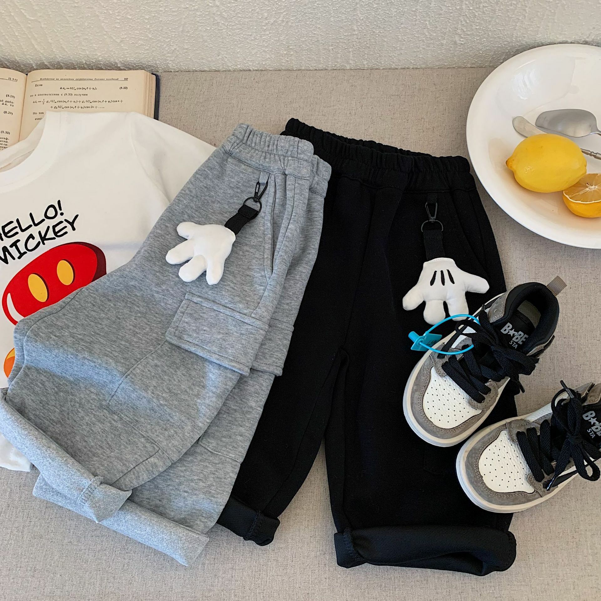 可愛手掌工裝長褲