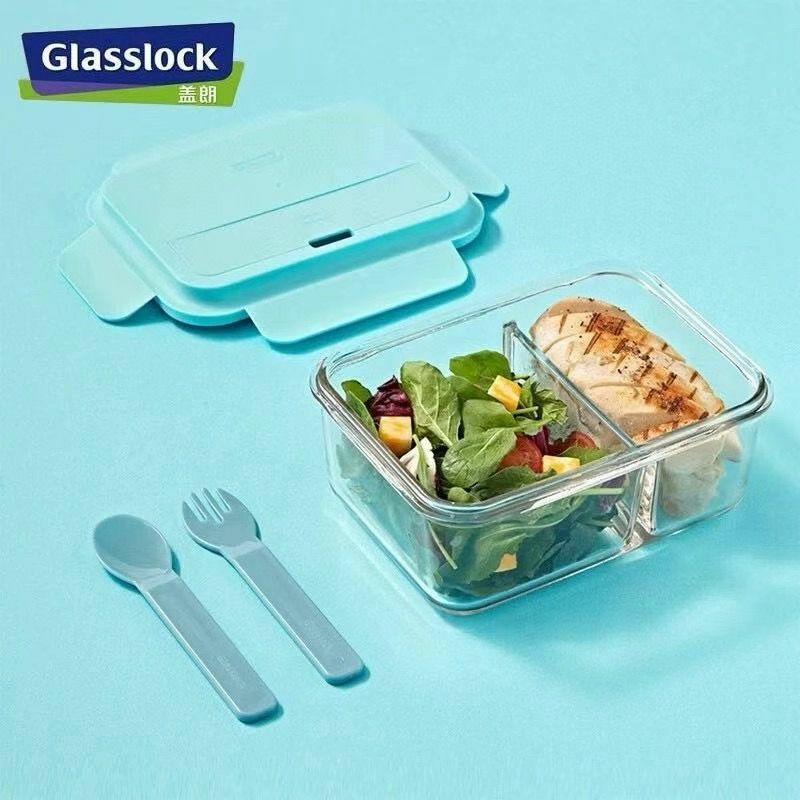 韓國原裝Glasslock Tiffany限定色保鮮飯盒lunch套裝