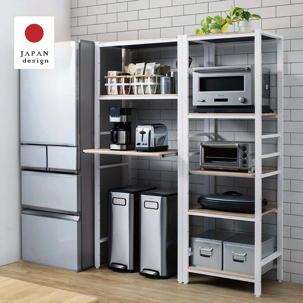 Brooklyn Series臺灣製高承重調節式三層落地置物收納架(高182cmx寬80cm / 白色)