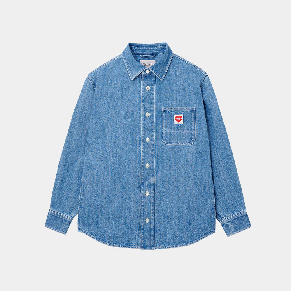 トップス Carhartt WIP Nash L/S Shirt | Blue L/S Nash Shirt