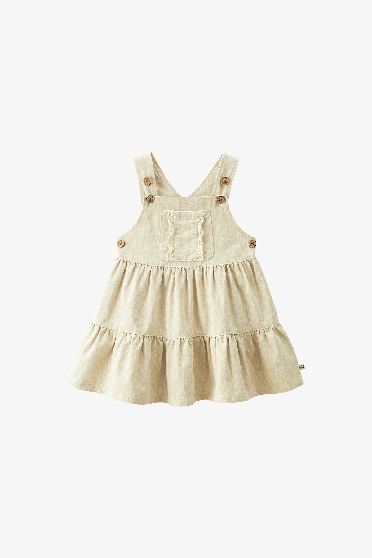 WirraWirra▪︎小花豹連衣裙 Leopard Print Suspender Skirt - Beige