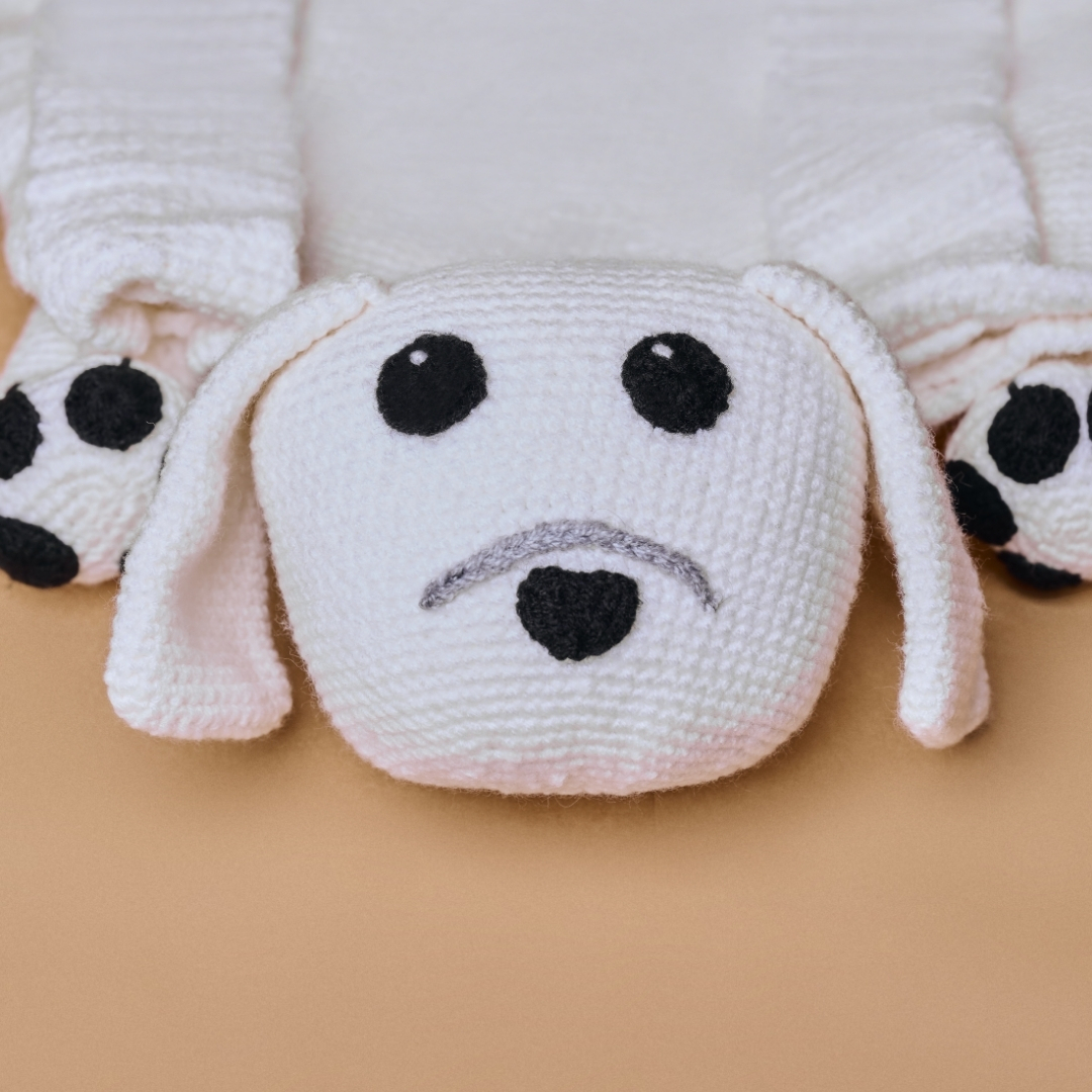 Knitted Woof Backpack ╴White