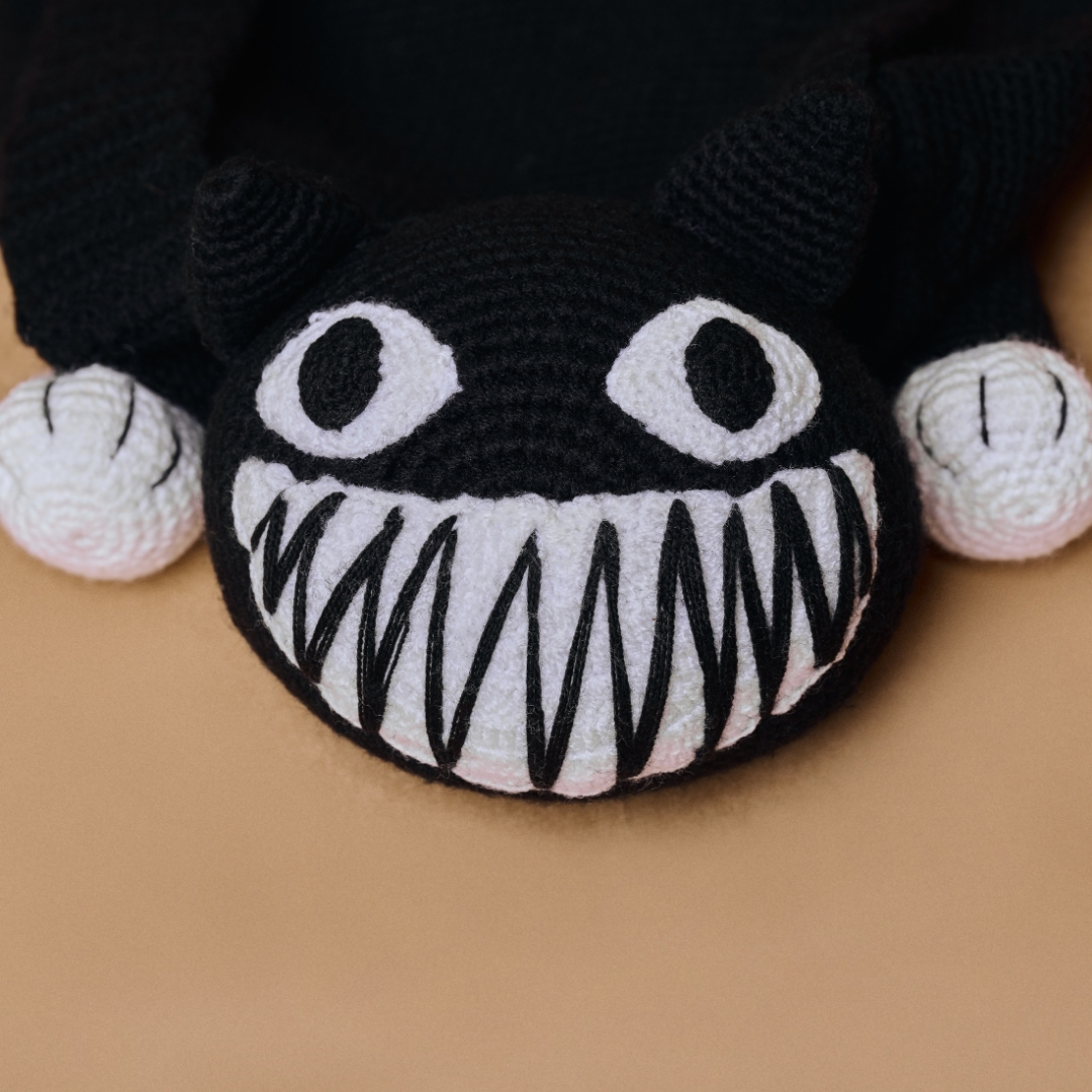 Knitted Black Cat Backpack