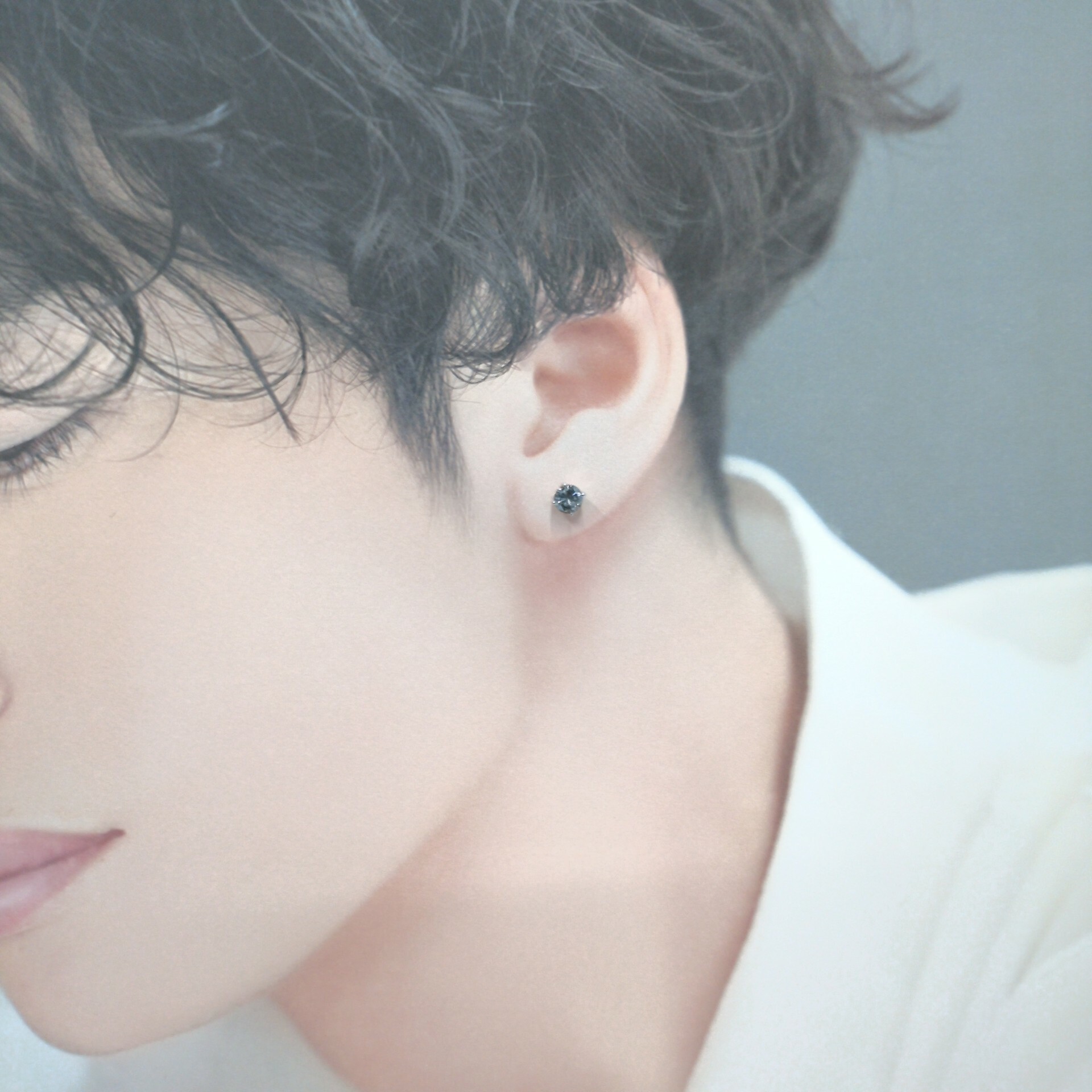 全新18K白金【主石60份鑽石】4爪單耳環