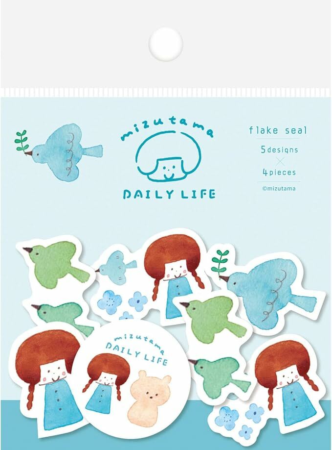 Furukawashiko x Mizutama Sticker Flakes - Beautiful Birds