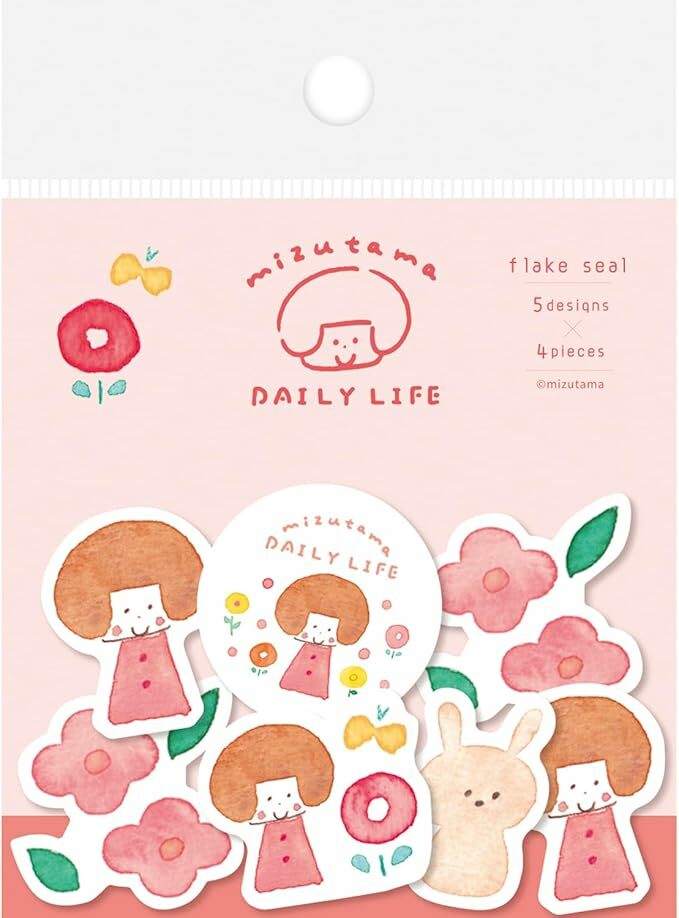 Furukawashiko x Mizutama Sticker Flakes - Cute Flowers