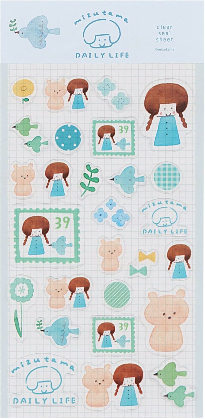 Furukawashiko x Mizutama Transparent Sticker Sheet - Beautiful Birds