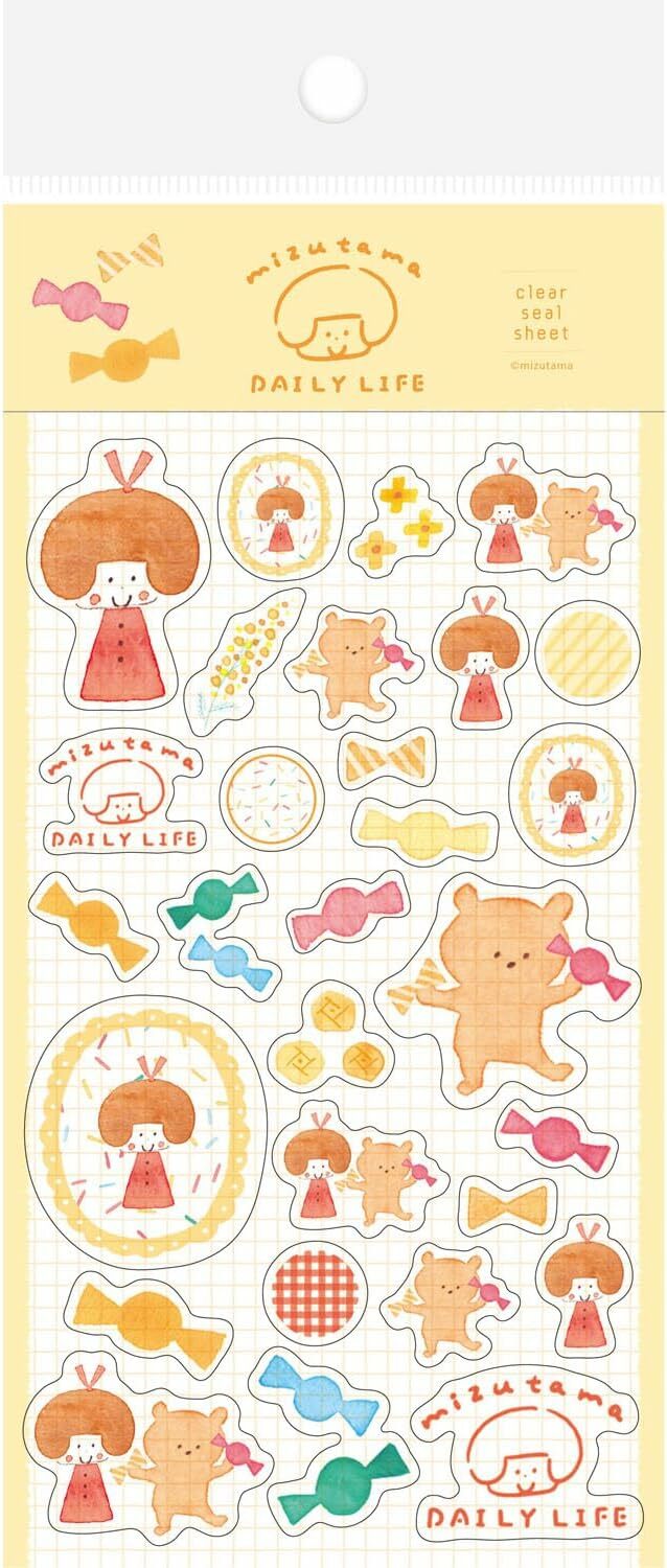 Furukawashiko x Mizutama Transparent Sticker Sheet - Amai Candy