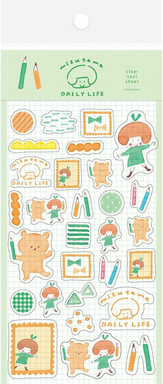 Furukawashiko x Mizutama Transparent Sticker Sheet - Fun Drawing