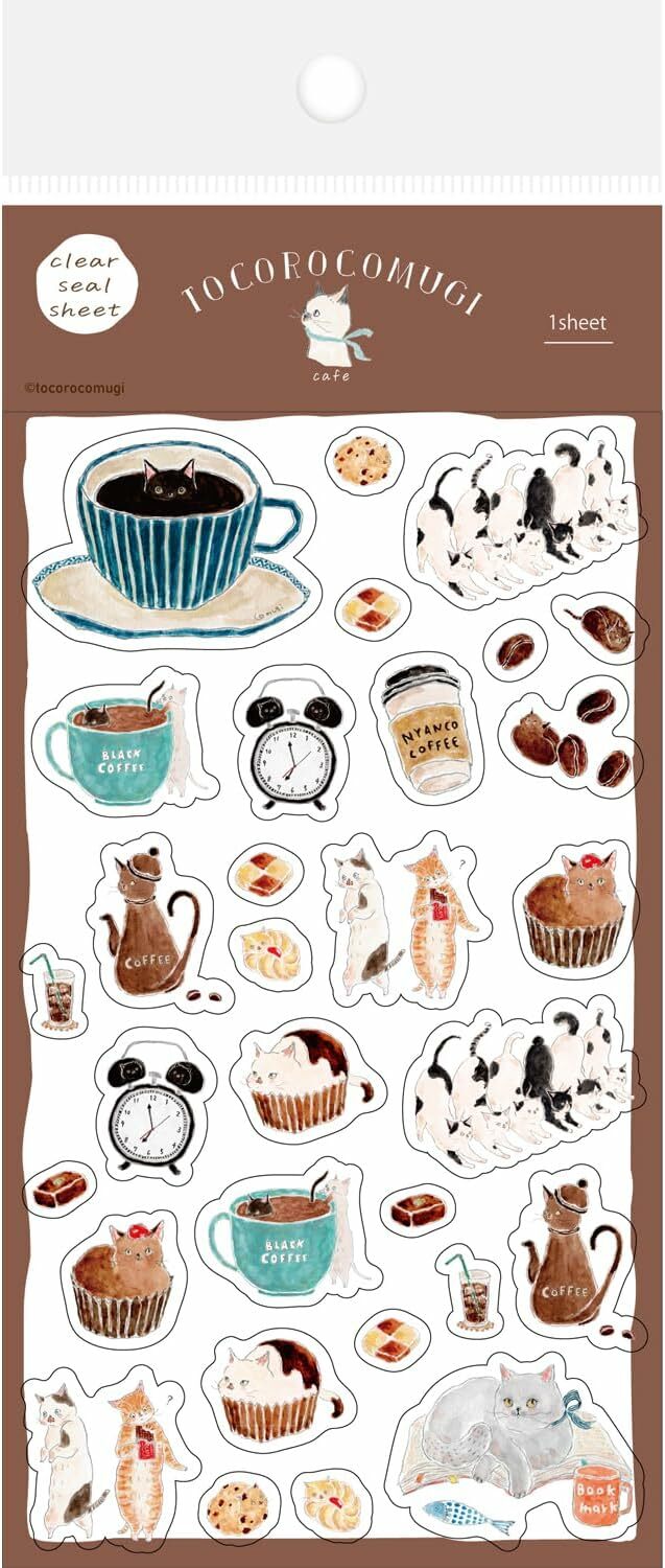 Furukawashiko x Tocorocomugi Transparent Sticker Sheet - Cafe