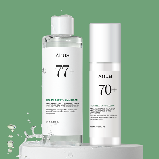 Anua Heartleaf 77 Toner 350ml + 70 Daily Relief Lotion 200ml [Olive Young Special Set]