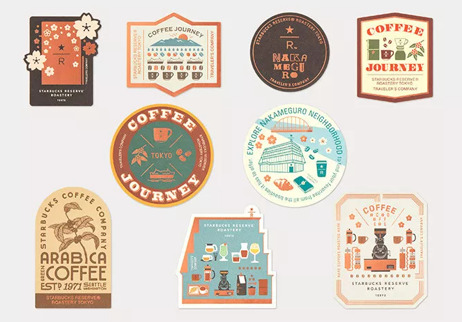Traveler's Factory X Starbucks Reserve Roastery Tokyo Stickers Set