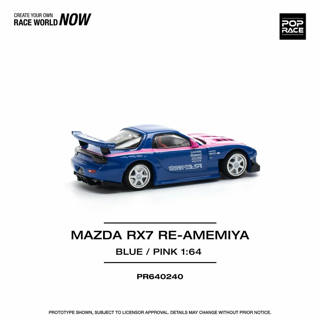 【預訂】Pop Race Mazda RX7 Re-Amemiya Blue/Pink