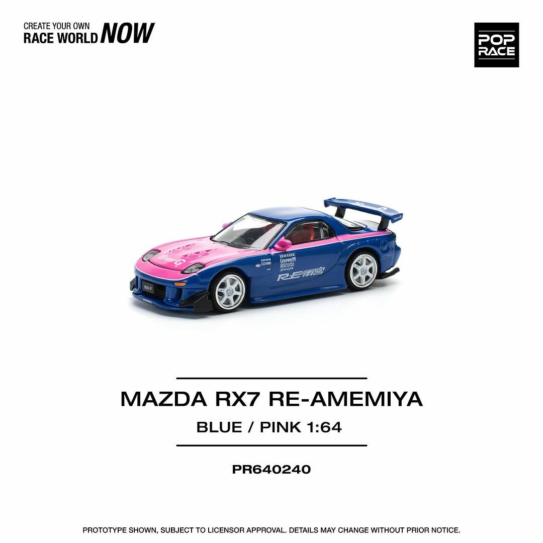 【預訂】Pop Race Mazda RX7 Re-Amemiya Blue/Pink