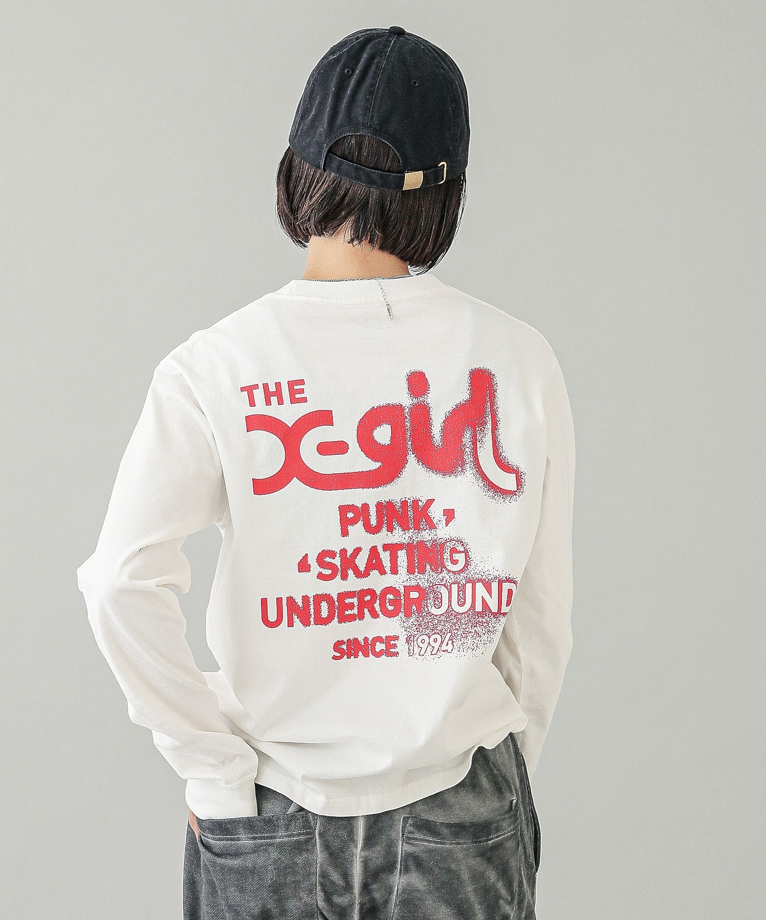 X-girl RUSTY LOGO L/S TEE