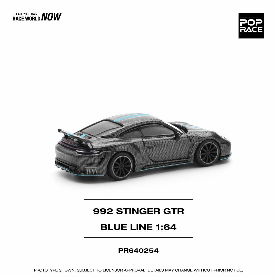 【預訂】Pop Race Stinger GTR Carbon Edition Blue Line