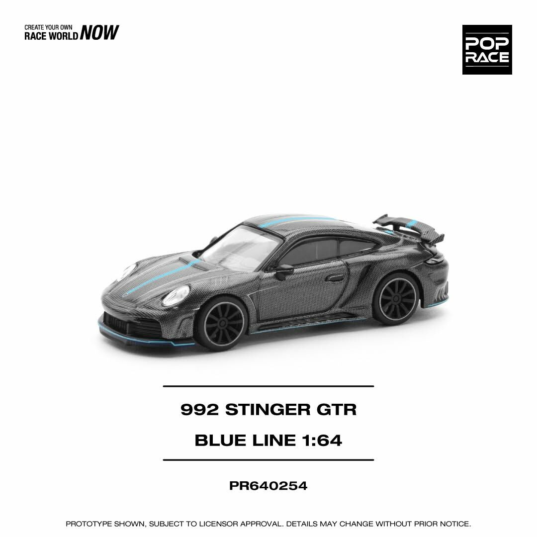 【預訂】Pop Race Stinger GTR Carbon Edition Blue Line
