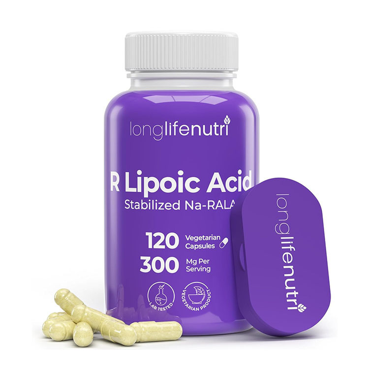 LongLifeNutri  R- Lipoic Acid 300mg , 120 Veg Capsules