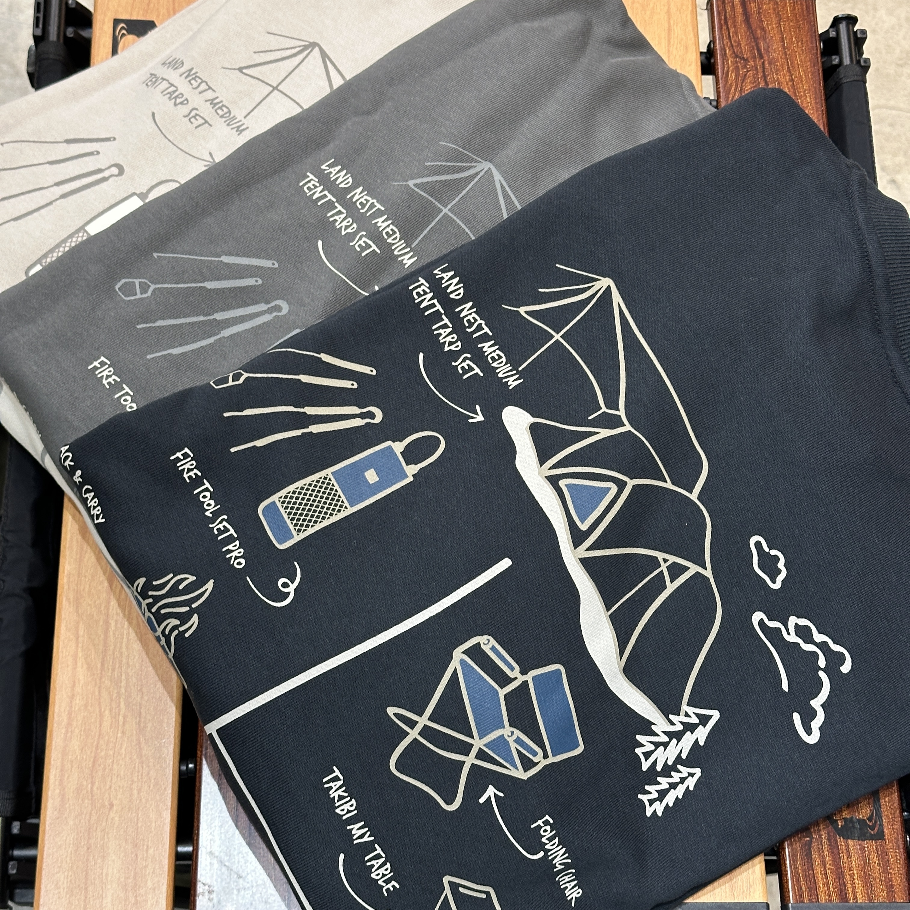 【現貨】snow peak Picnic Sweatshirts 露營地圖像大學tee 長袖 S25SMFHT52