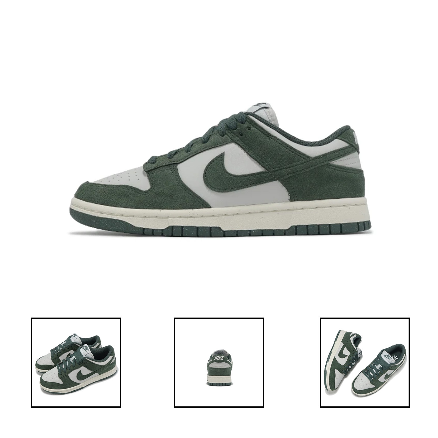 出清-女款NIKE Dunk Low Next Nature 深綠 麂皮【HJ7673-002】