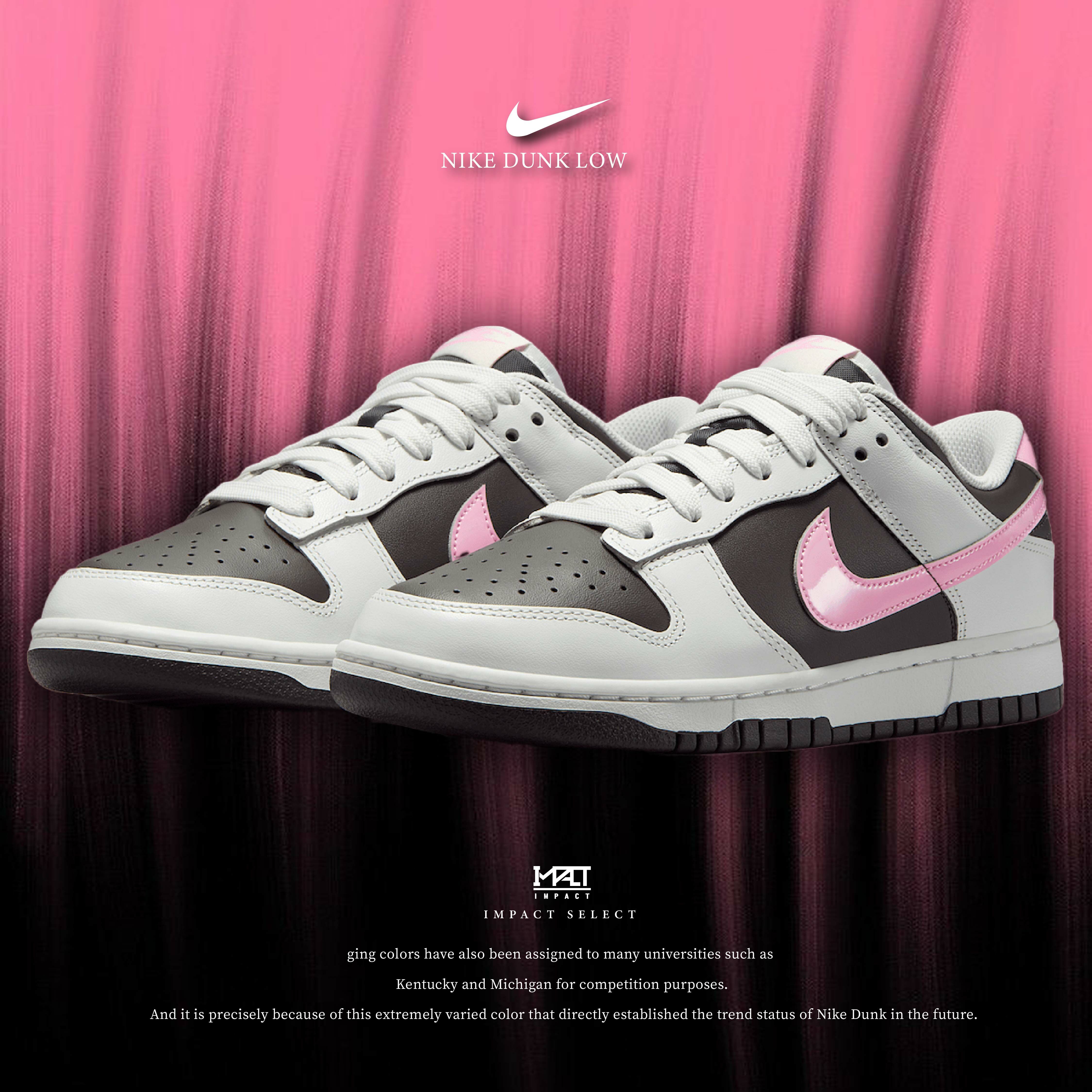 【即將發售】Nike Dunk Low 反轉熊貓配色 粉色 皮革 深棕色 IB8510-100