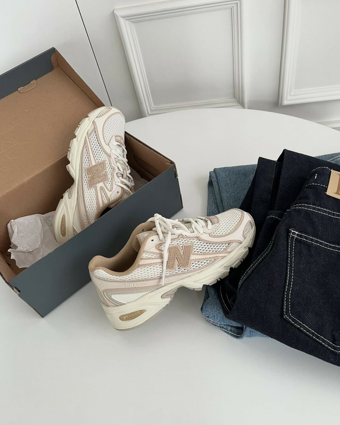 <限時折扣!!> NEW BALANCE 740 奶茶色 奶油底