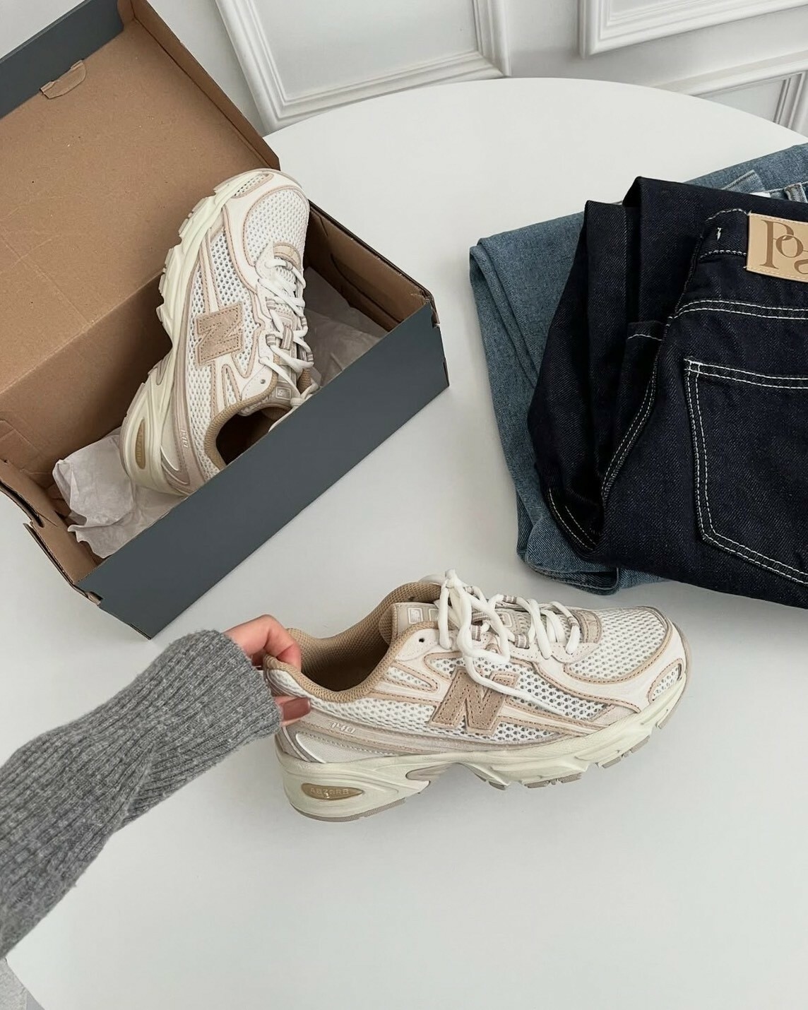 <限時折扣!!> NEW BALANCE 740 奶茶色 奶油底