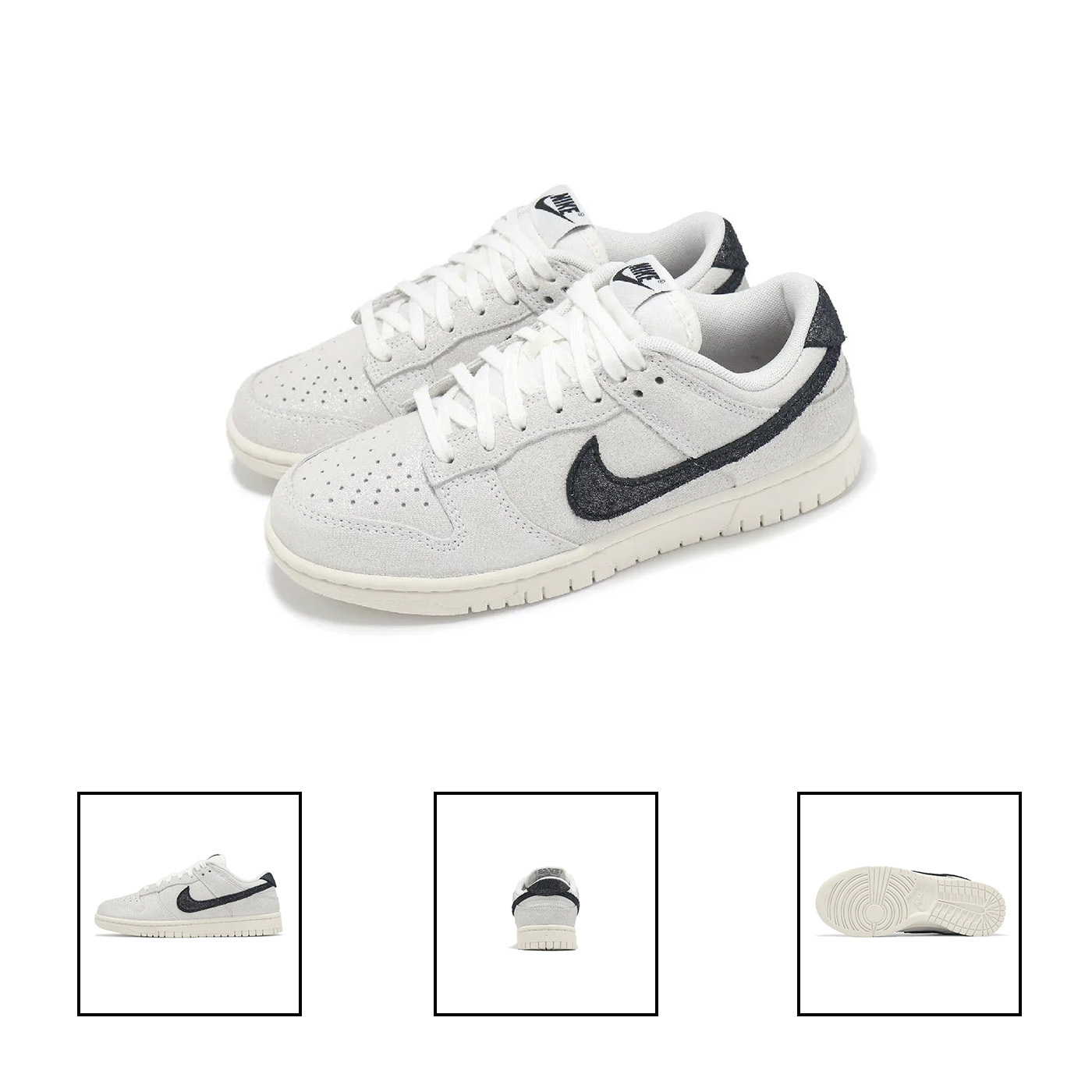 出清-NIKE Dunk Low Sail Black 麂皮灰黑【HQ3502-100】