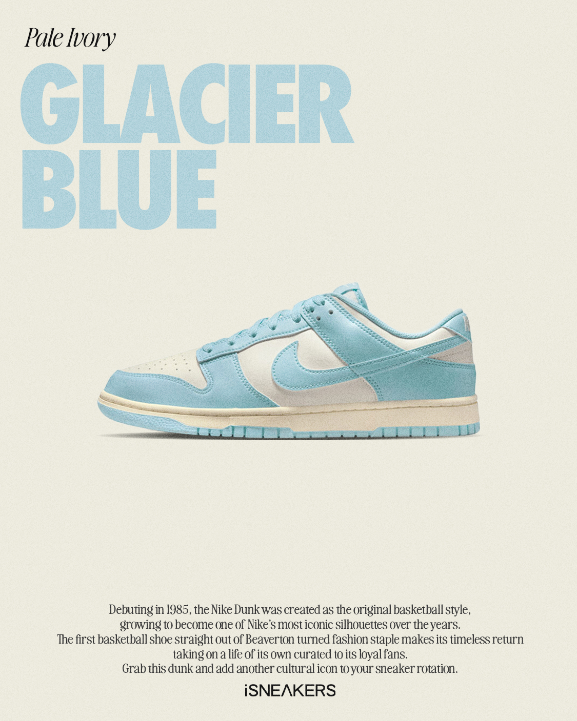 iSNEAKERS｜Nike Dunk Low "Glacier Blue / Pale Ivory" 復古冰川藍 HF5441-103