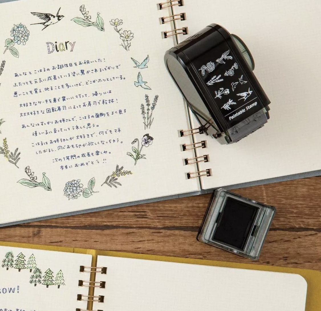 MIDORI｜迴轉印章 連續印章 附印台