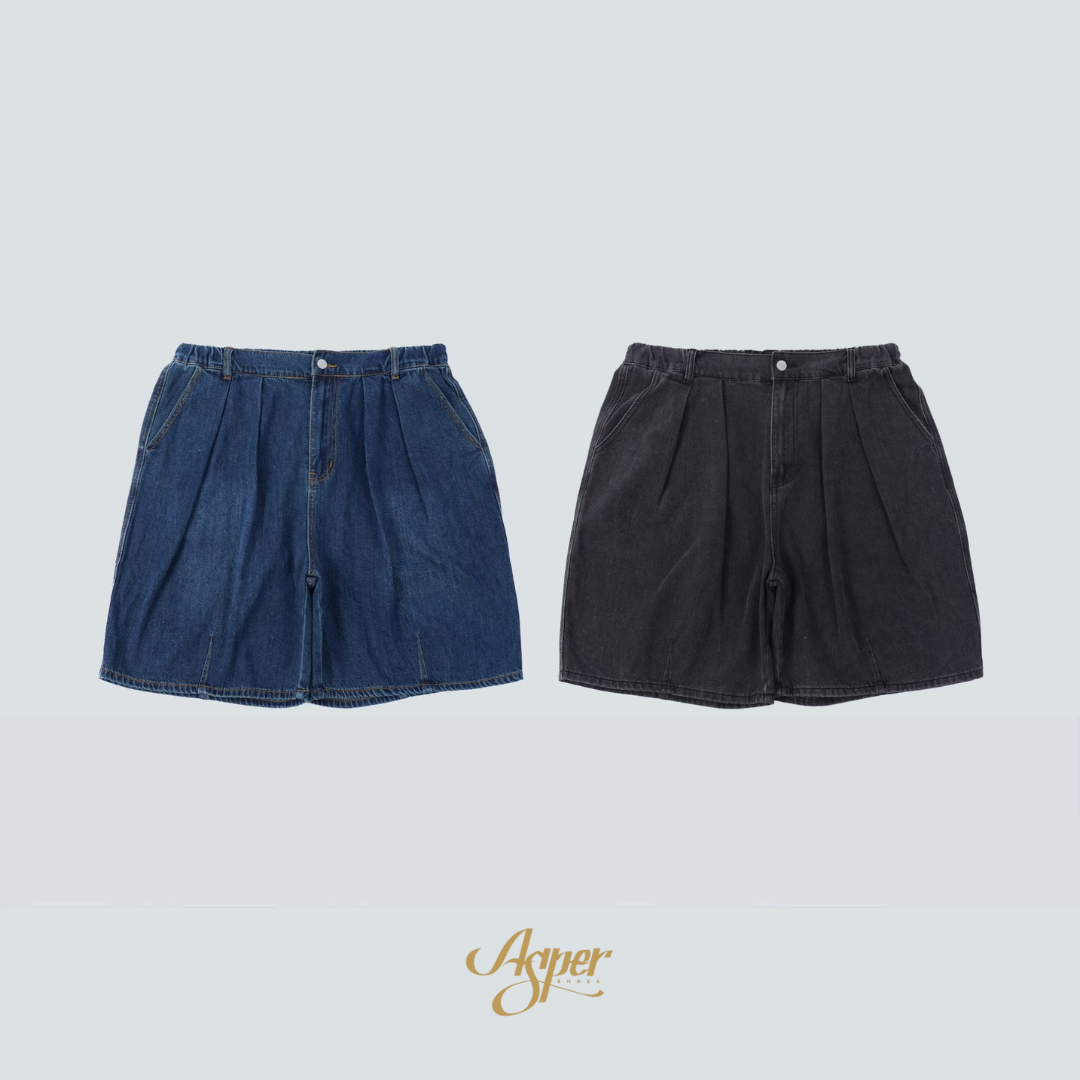 SBG 寬鬆輕刷白微繭牛仔短褲 802