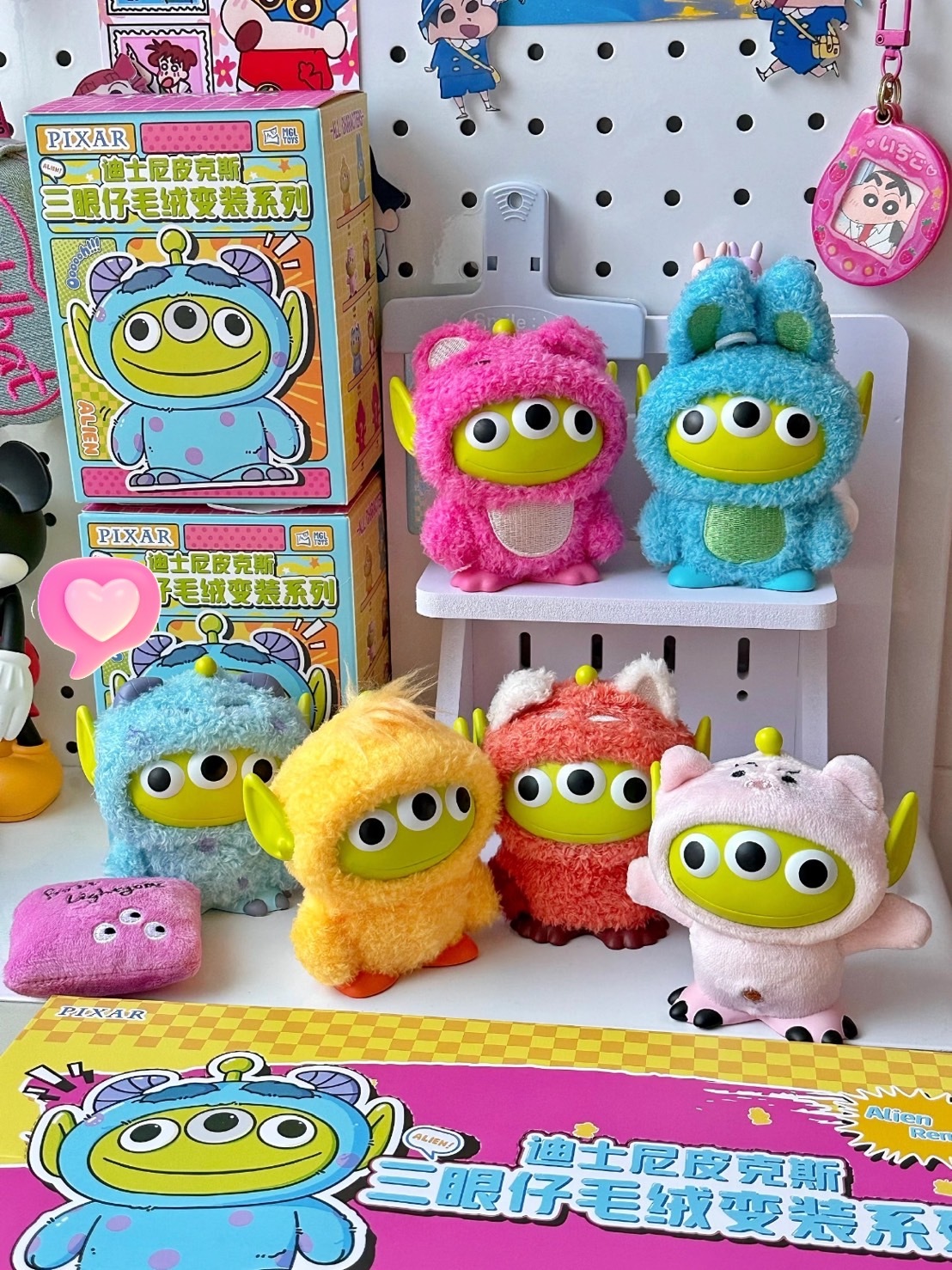 正版授權 迪士尼 皮克斯 三眼仔毛絨 變裝系列盲盒 6款+2隱藏款