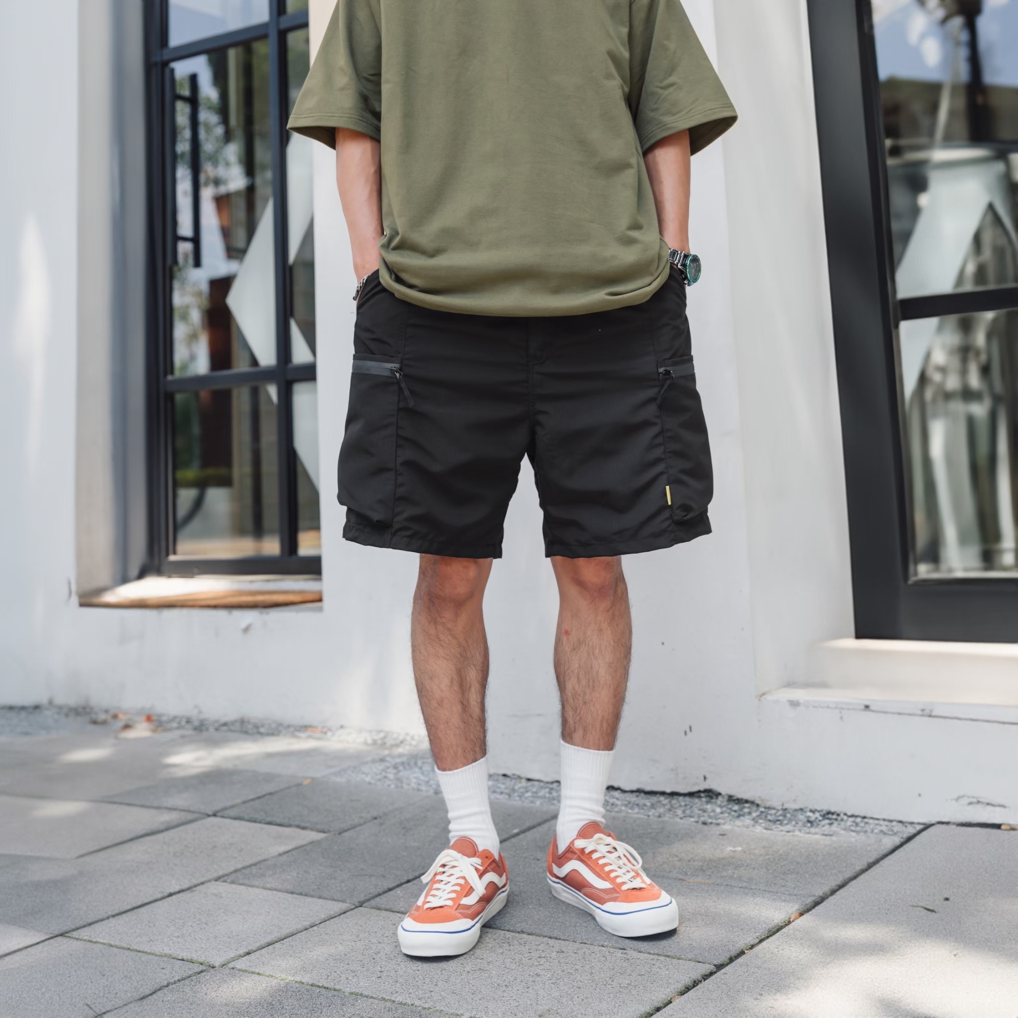 SBG 抗撕裂耐磨大口袋山系日系古著工裝短褲 003