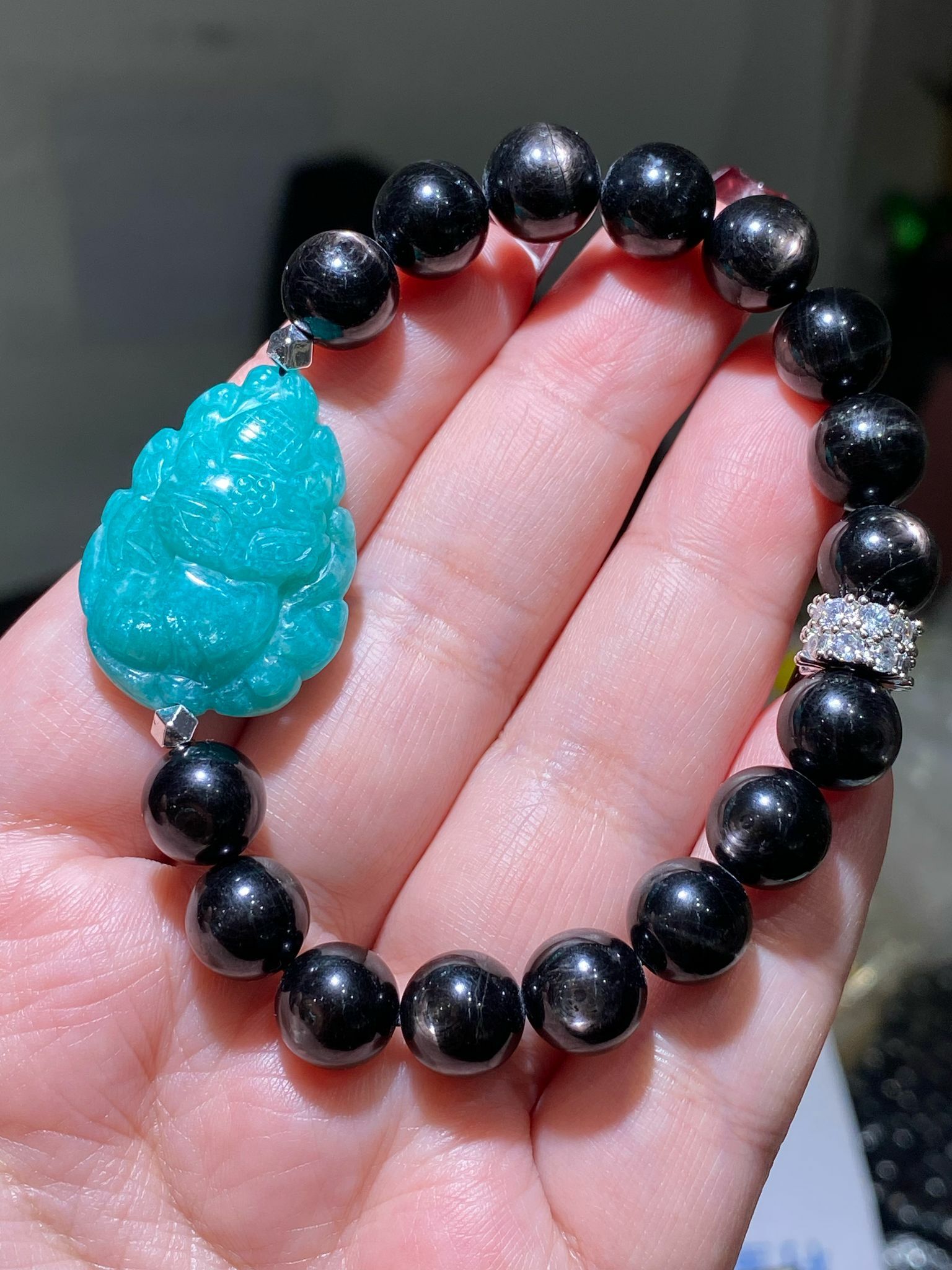 金運石配天河石九尾狐手串