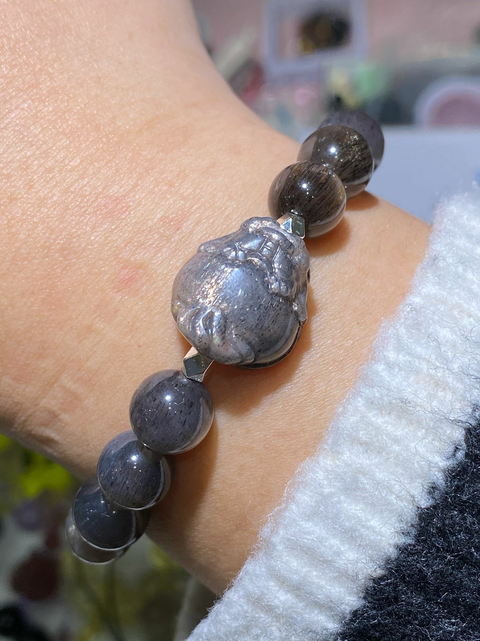 高質黑太陽龍龜手串(化太歲之選)