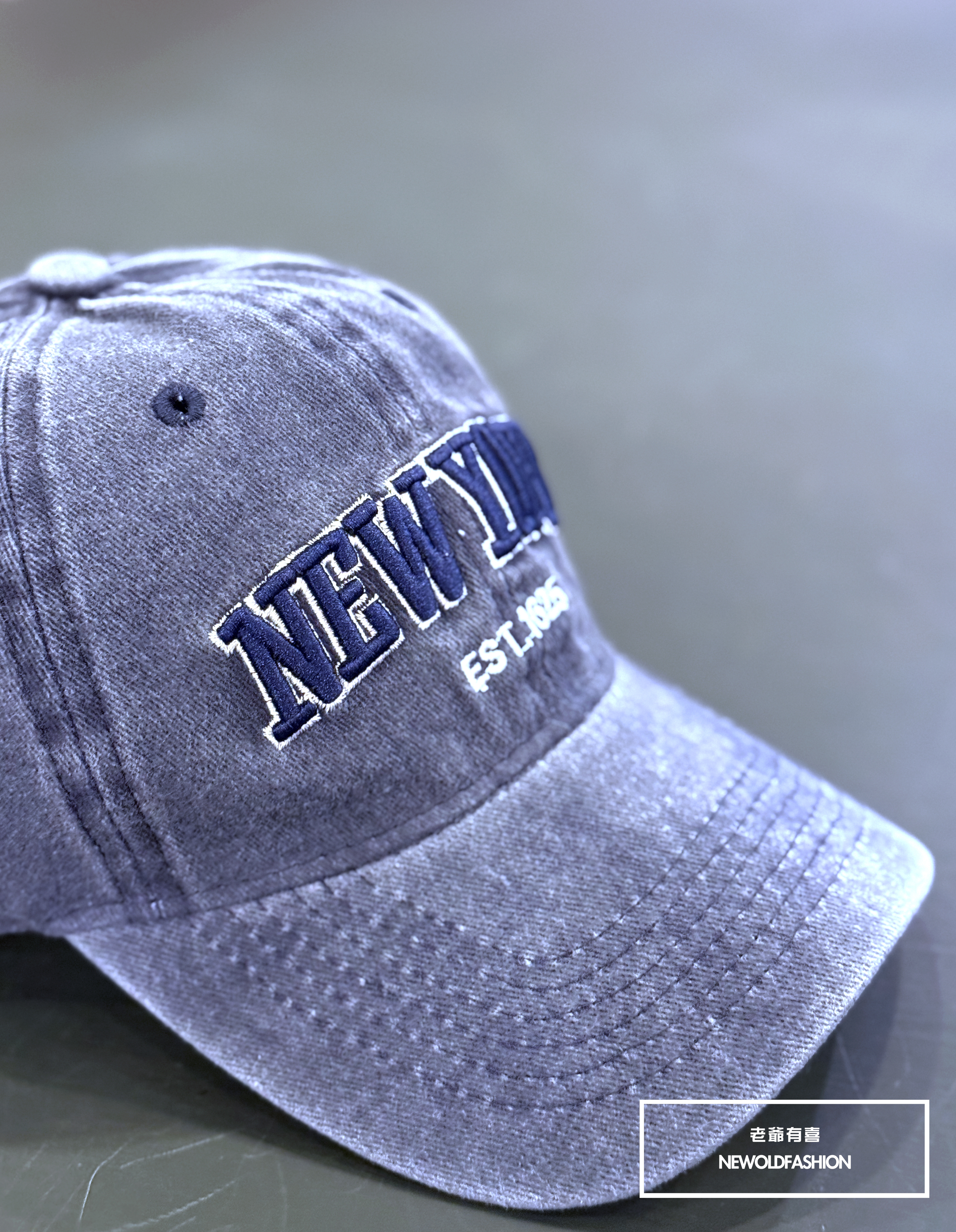 『新品上市』重磅NY仿舊暈染棒球帽