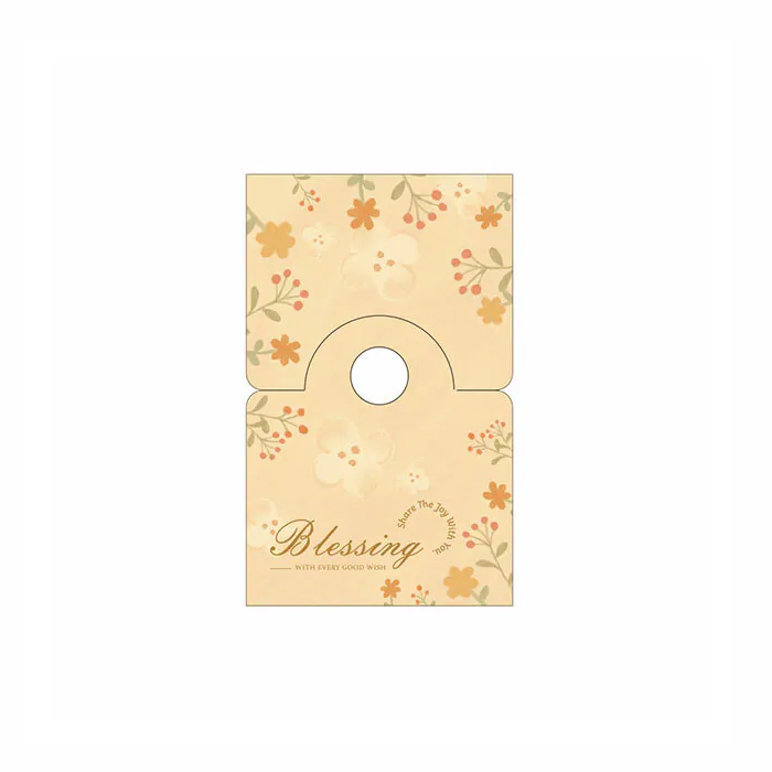 商品吊卡(小) 朵朵緹花-橘 300張/包 3.7*4cm【6-711016】