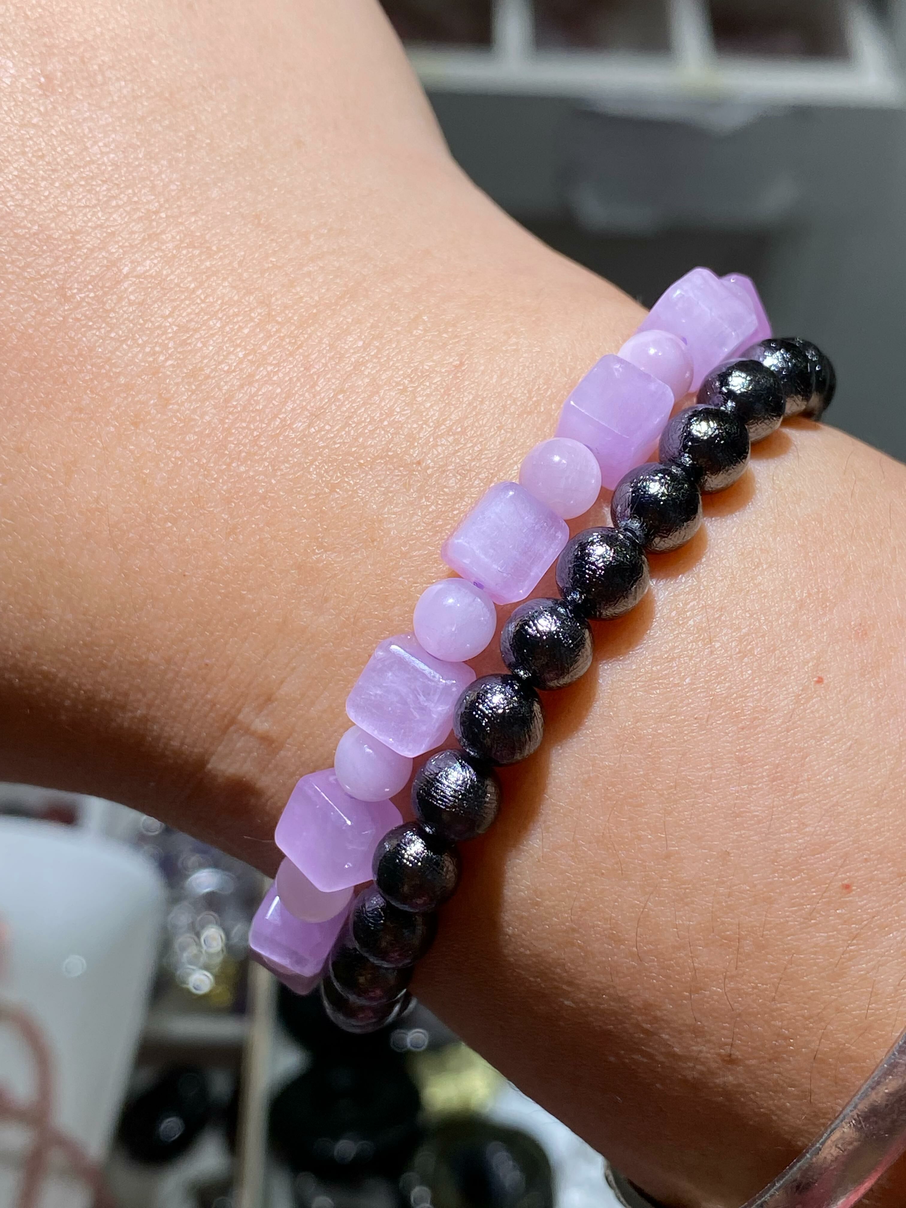 優惠紫鋰輝方粒手串