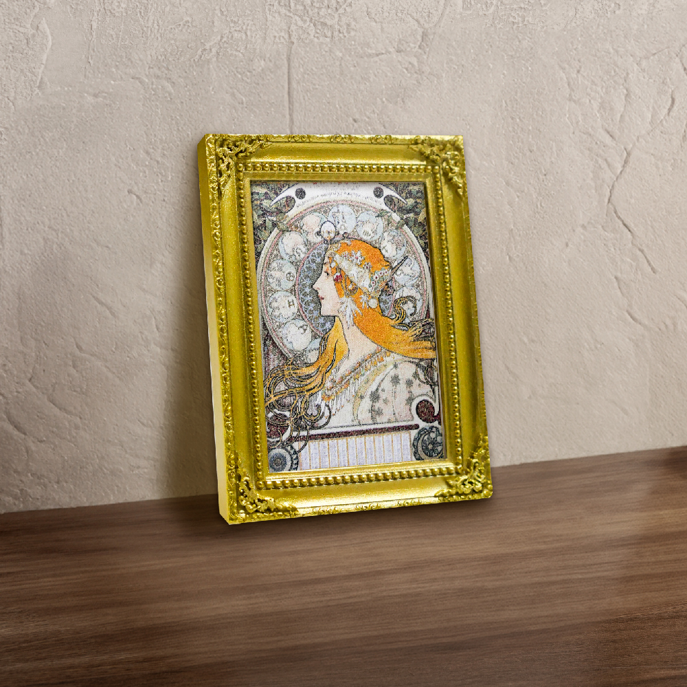 藝術立體畫框冰箱貼｜慕夏《十二星座》