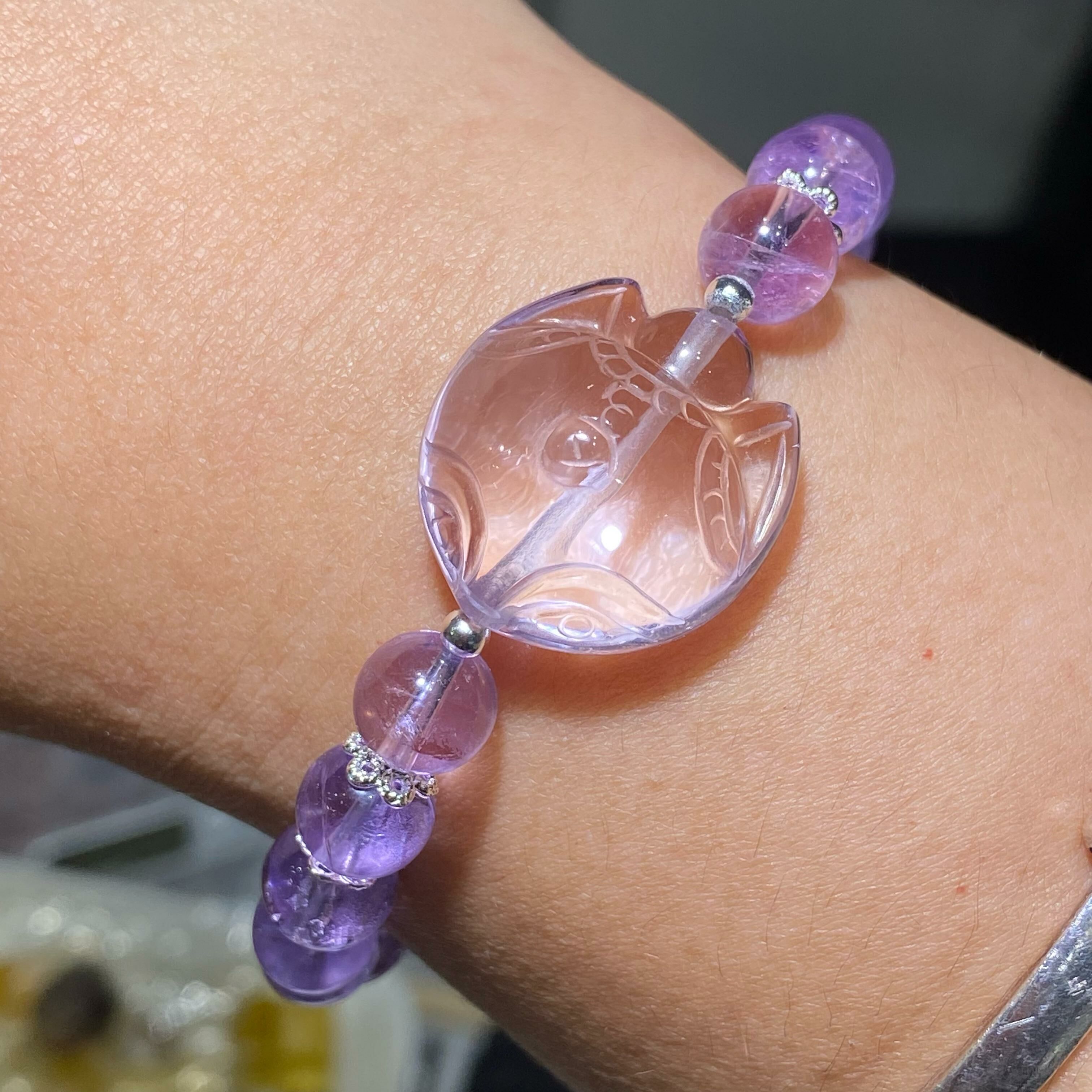 紫水晶配狐頭DIY